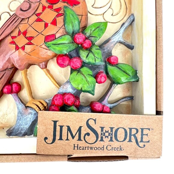 Jim Shore Heartwood Creek Robin Decorative Plaque NIB - Picture 2 of 9